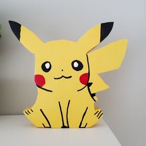 Pokémon Pickachu Wood Figure Handmade